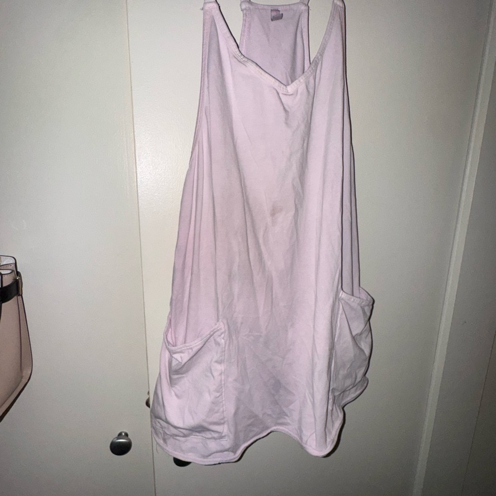 Free people hot shot romper dress (light pink)